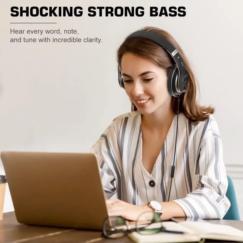 NIB- 6S Wireless Bluetooth Headphones Black & rose Gold
